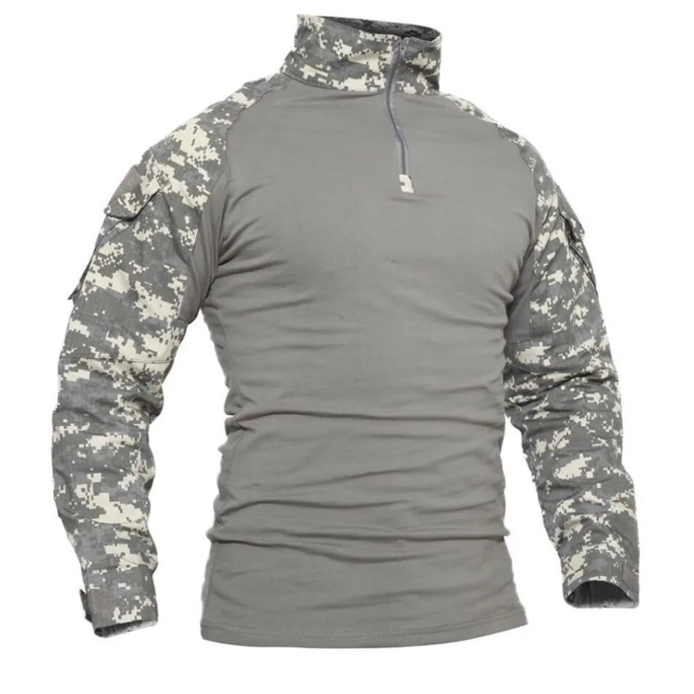 TacVasen Mens Military Tactical Slim Fit Long Sleeve 1/4 Quarter Zip Pullover